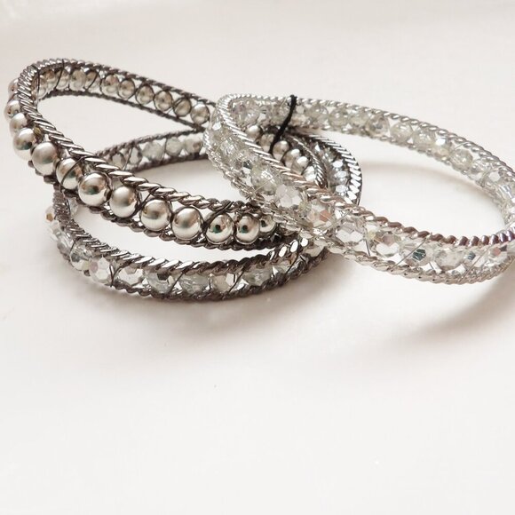 Cookie Lee Set of 3 Stackable Bangle Bracelets NWT Size M/L - Picture 9 of 9